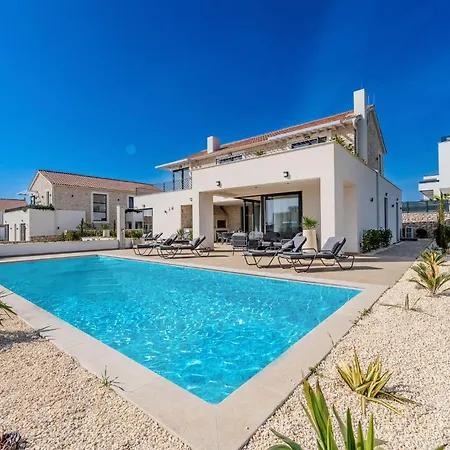 Luxury Villa Kaia With Sea View, Heated Pool And Spa Vodice Exterior photo