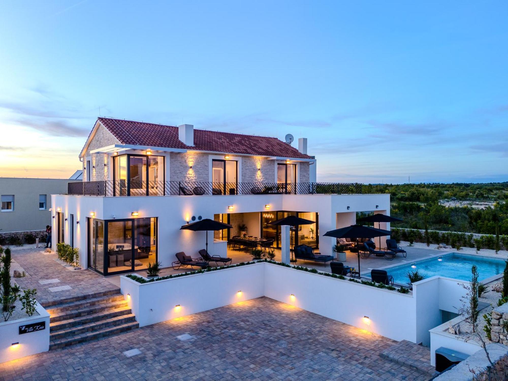 Villa Luxury Villa Kaia With Sea View, Heated Pool And Spa Vodice